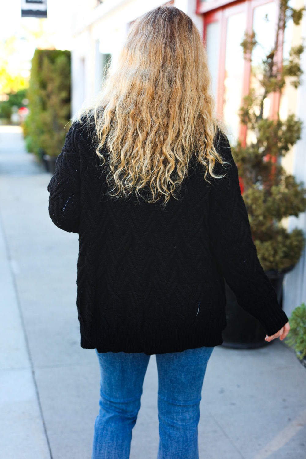 You've Got It Black Button Down Boyfriend Cardigan