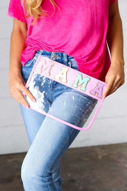 MAMA Vinyl Zipper Accessory Pouch