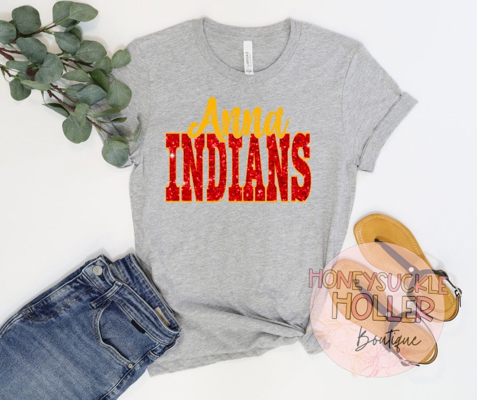 Faux Glitter Anna Indians