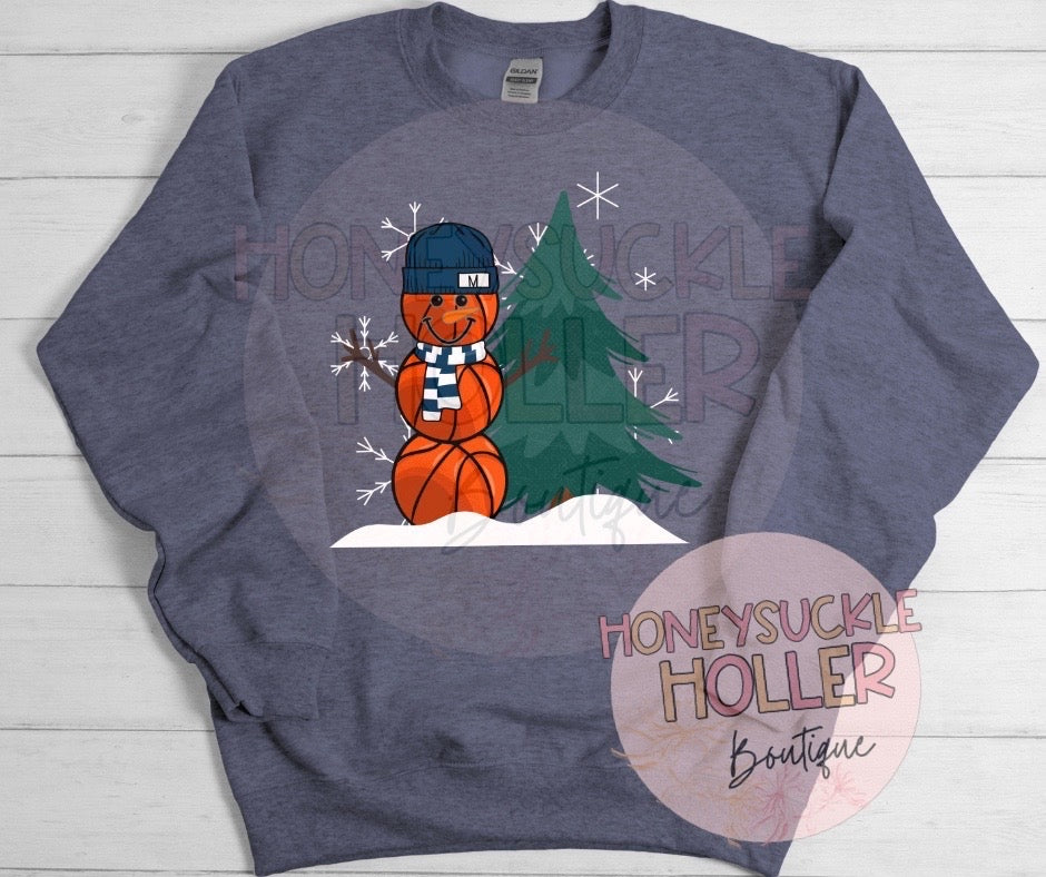 Basketball Wildcats Snowman