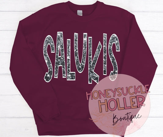 Faux Sparkle Salukis