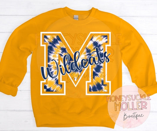 Tye Dye M Wildcats