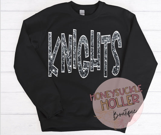 Faux glitter sparkle Knights