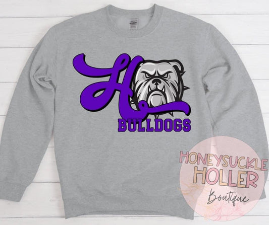 Retro Initial H Bulldog