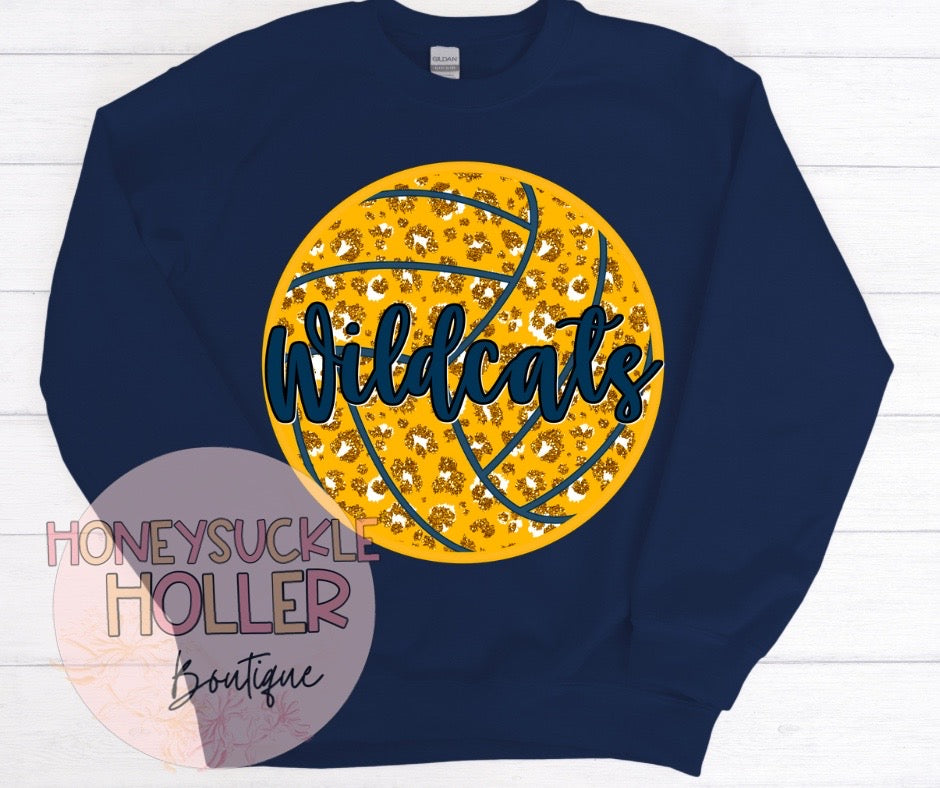 Glitter Leopard Wildcats Volleyball