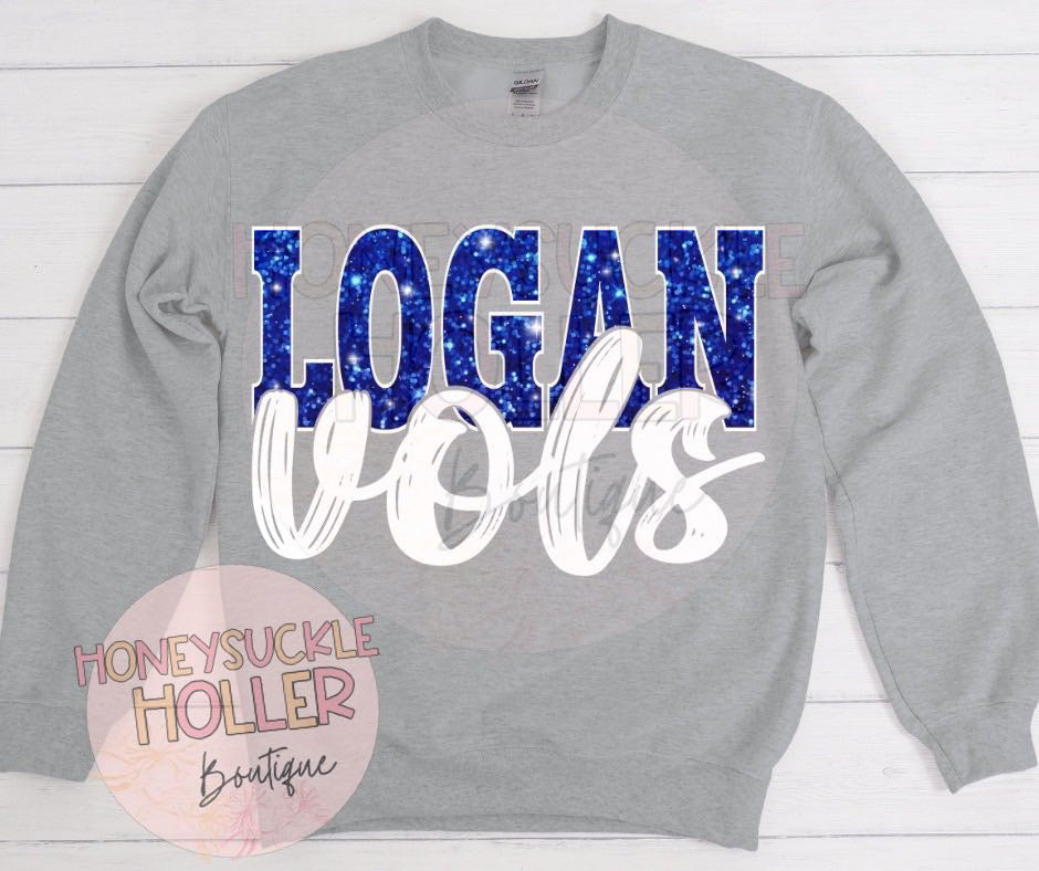 Faux Glitter Logan Vols