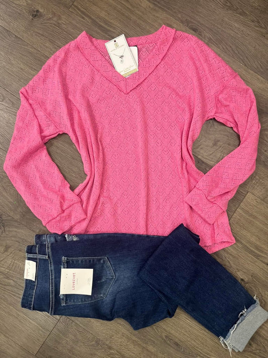 Long sleeve knit top