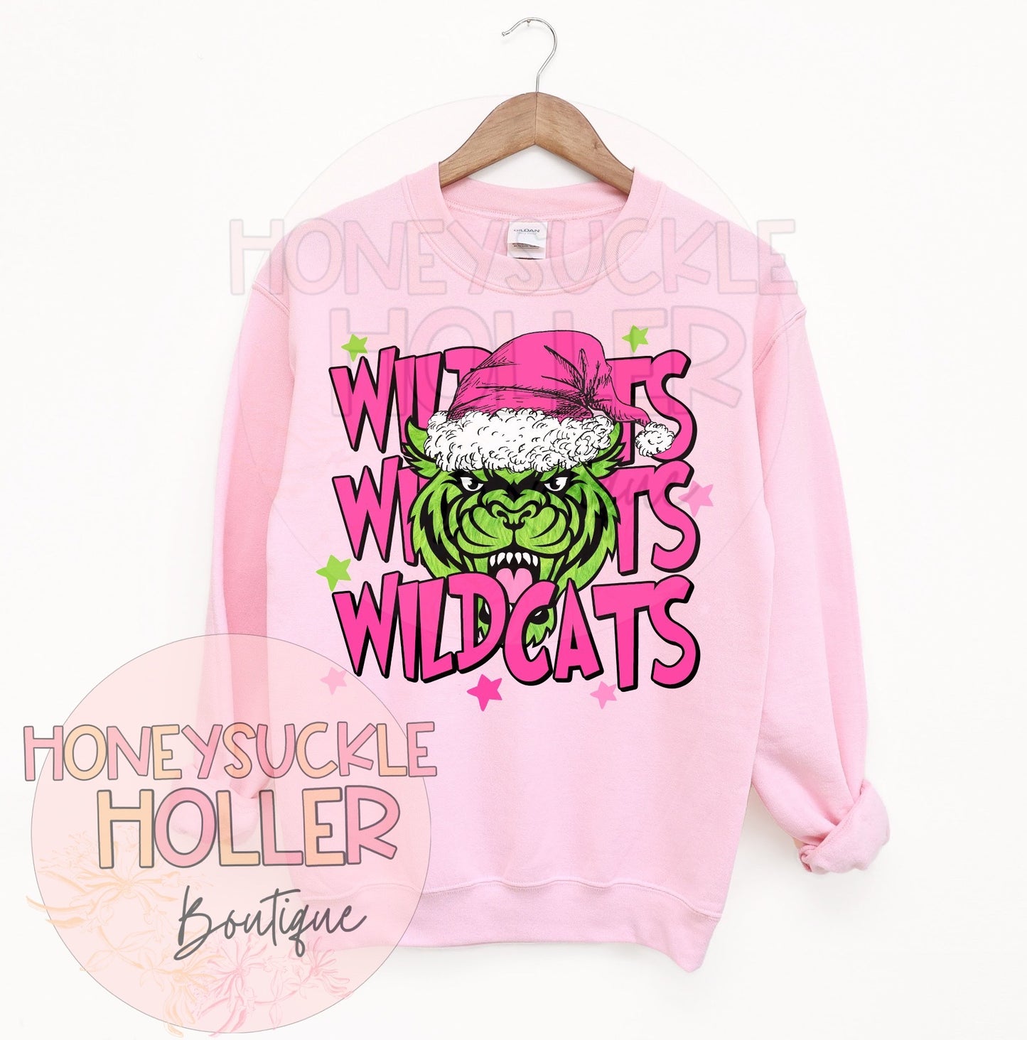 Pink and Green Christmas Wildcats