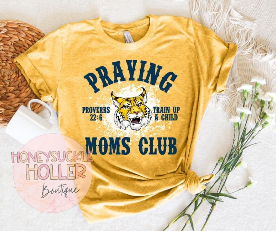 Praying Moms Club Wildcats Yellow Shirt