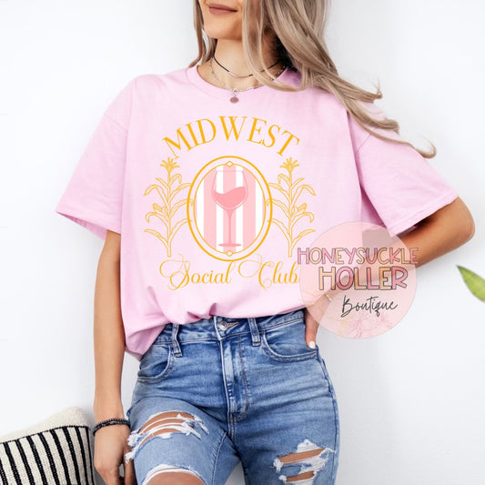 Midwest Social Club Pink Shirt