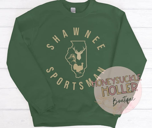 Shawnee Sportsman Illinois Tan Design Army Green Shirt