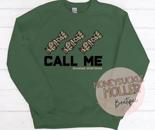 Call Me Duck Calls Shawnee Sportsman Army Green Shirt