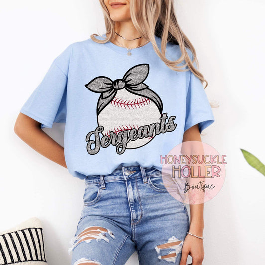 Faux Glitter Sergeants Baseball