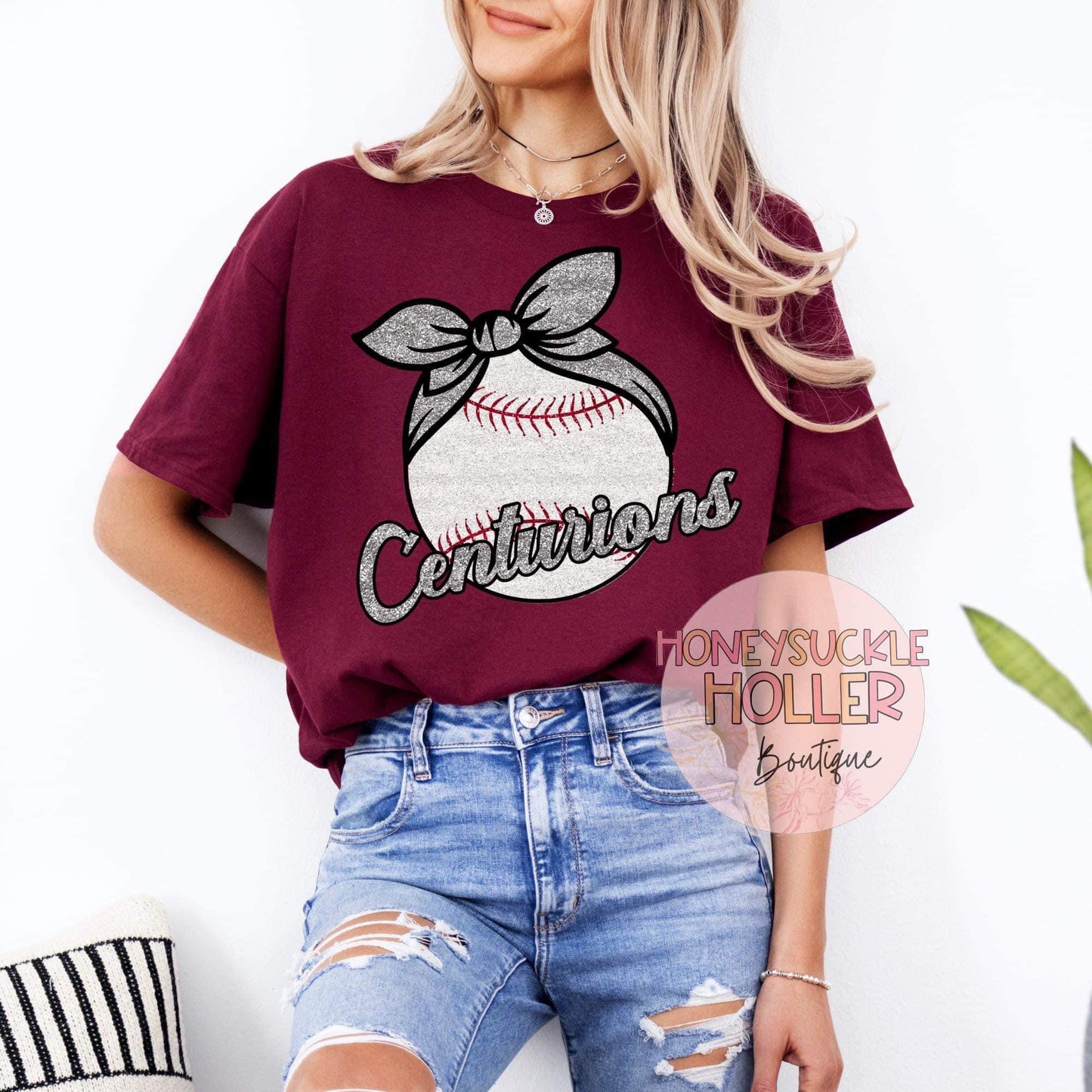 Faux Glitter Centurions Baseball