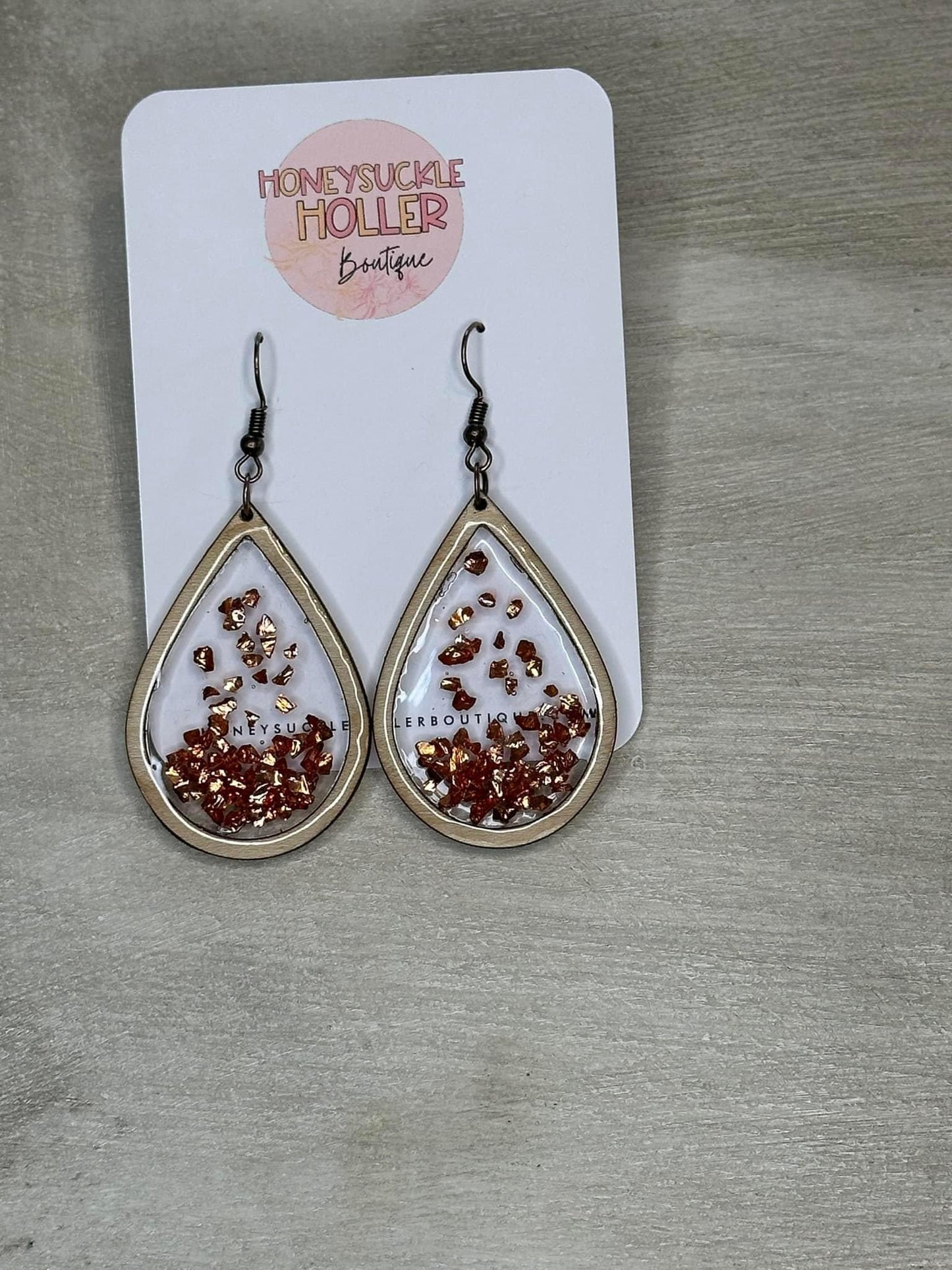 Rose Gold Dangle Shaker Earrings