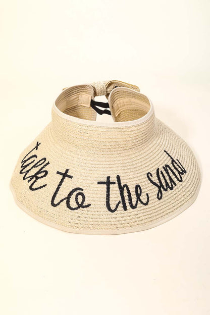 Take To the Sand Straw Visor Hat