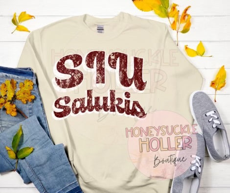 Distressed SIU salukis