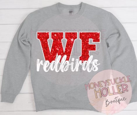 Faux Glitter WF Redbirds