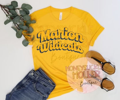 Distressed Marion Wildcats