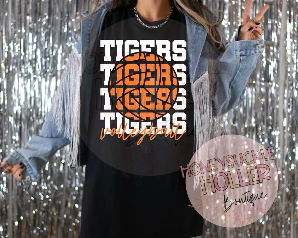 Stacked Tigers Volleyball