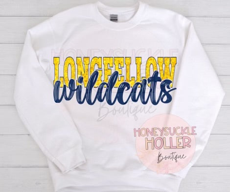 Faux Glitter Longfellow Wildcats