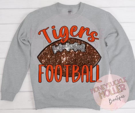 Faux Bling Tigers Football