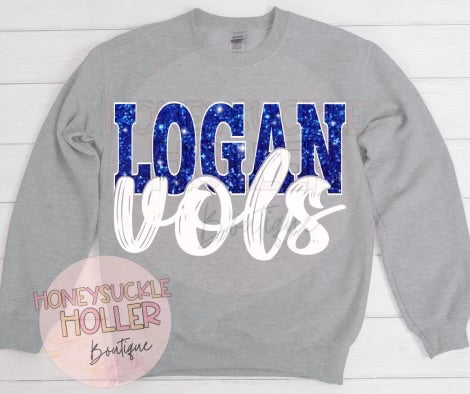 Faux Glitter Logan Vols