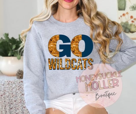 Go Wildcats Faux Sequins