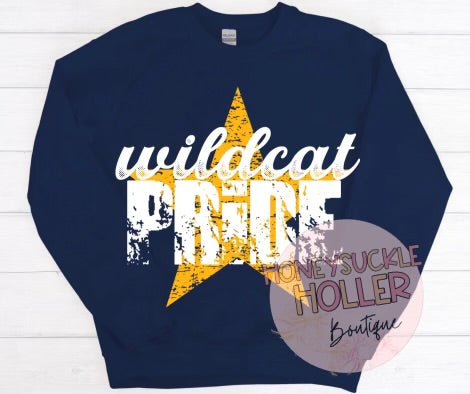 Distressed Wildcat Pride