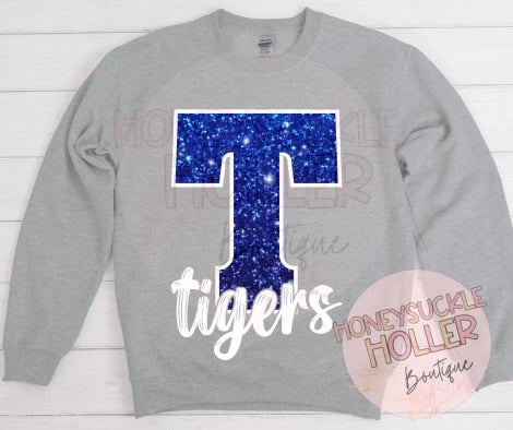 Faux Glitter T Tigers