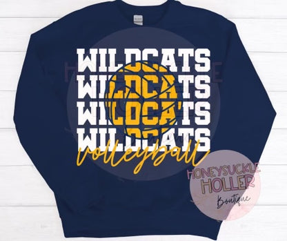 Stacked Wildcats Volleyball