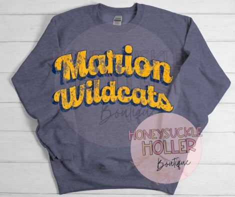 Distressed Marion Wildcats