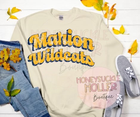 Distressed Marion Wildcats