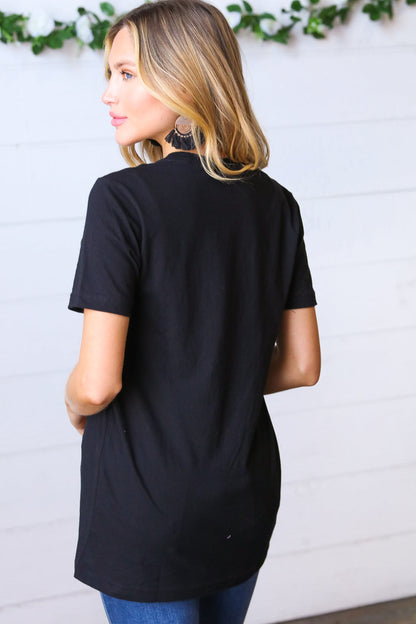 Black Cotton HOWDY DARLING Graphic Tee